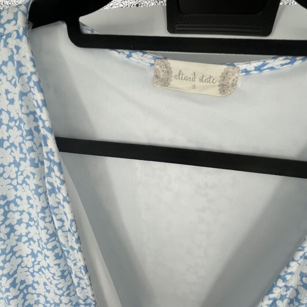 Altar’d State Blue & White Floral Flowy Waist Tie Romper Size Small CL016 - Picture 11 of 14